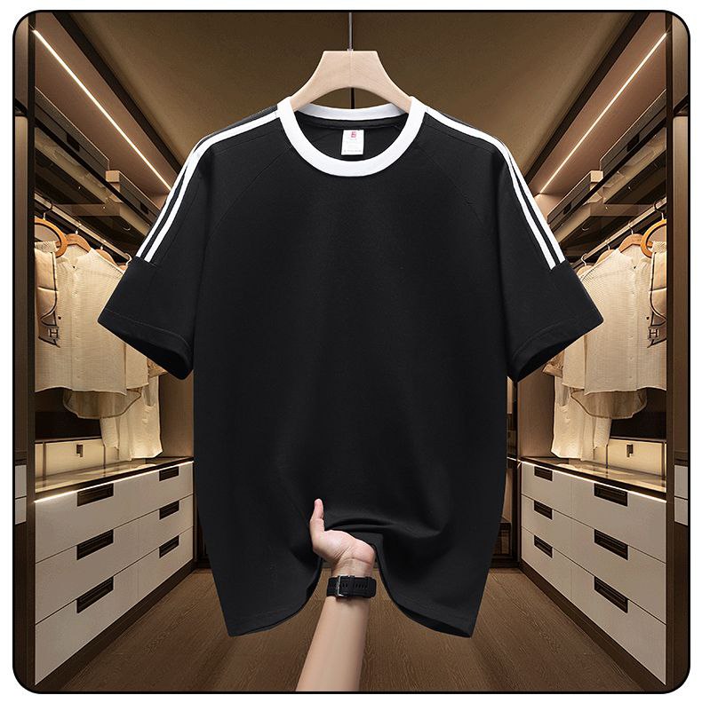 T-shirt noir 3-bond demi oversise