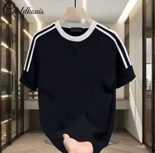 T-shirt noir 3-bond demi oversise